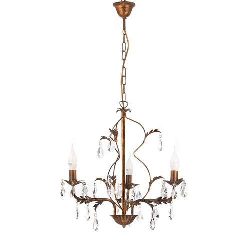 Lustre Teresa Avec Cristaux, À Trois Lampes