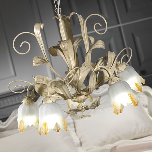 Lustre Elena De Style Florentin, Cinq Lampes