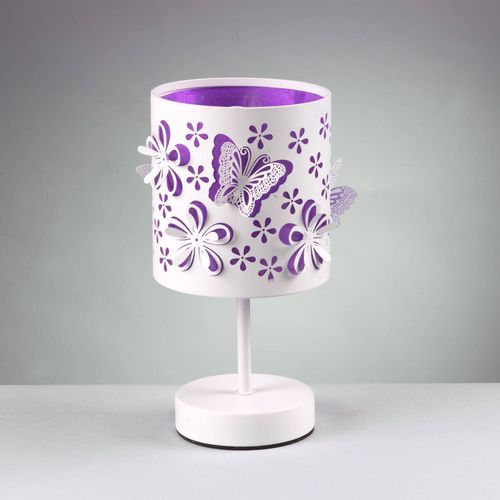 Lampe Poser Titilla Blanche, Int. Abat-Jour Violet