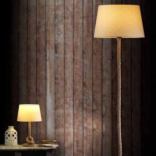 Lampadaire Corda, Tissu Et Corde Épaisse