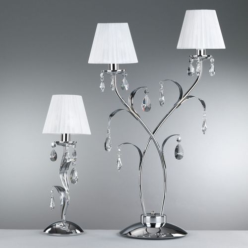 Lampe À Poser Jacqueline, À 2 Lampes, Blanche