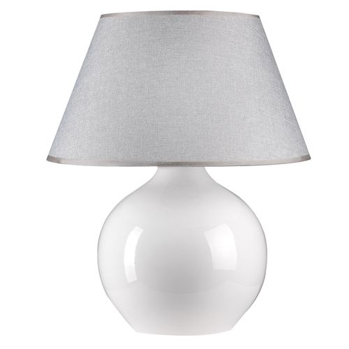 Lampe À Poser Sfera, Hauteur 53 Cm, Blanche/Grise