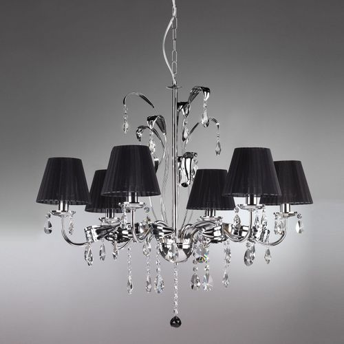 Lustre Jacqueline À 6 Lampes, Noir