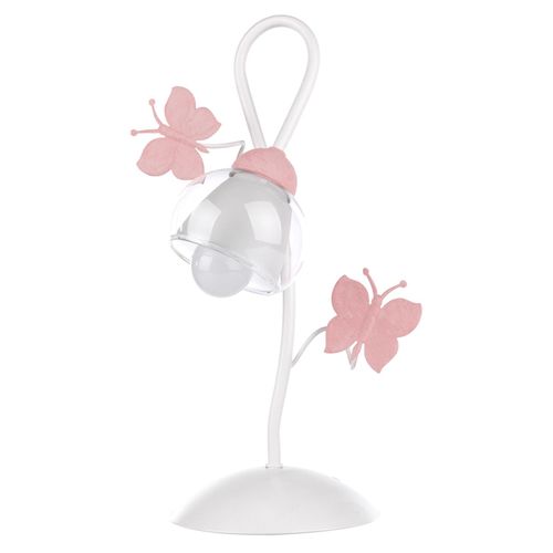 Lampe À Poser Butterfly Avec Décoration En Rosé