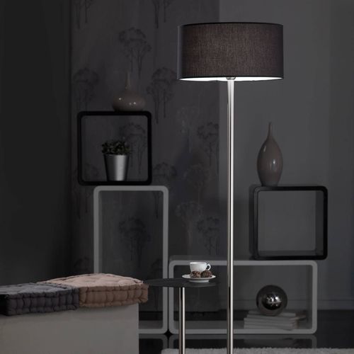 Lampadaire Pongo Avec Abat-Jour Tissu Et Tablette