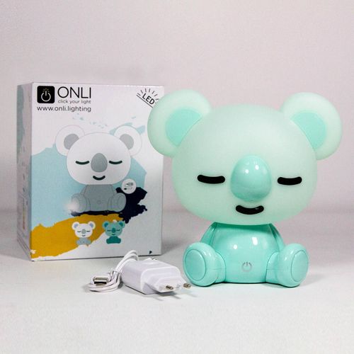 Lampe À Poser Led Koala Pour Enfants, Verte