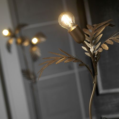 Lampe À Poser Dubai Aspect Feuilles, Bronze