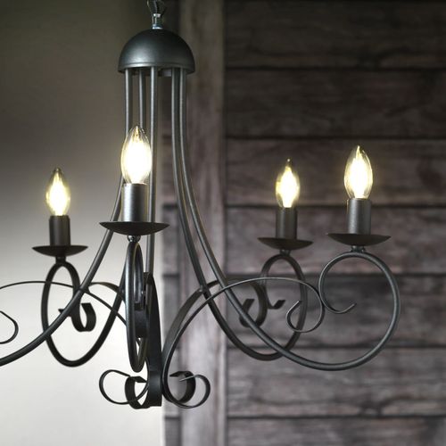 Lustre Pompei, Sans Abat-Jour, Noir