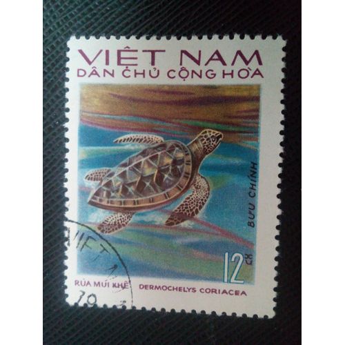 Timbre Vietnam Yt 876 Tortue Luth (Dermochelys Coriacea) 1975 ( 061105 )