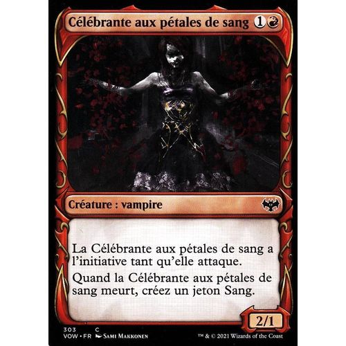 Célébrante Aux Pétales De Sang - Magic - Innistrad : Noce Écarlate - C - 303 Visuel Alternatif