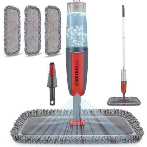 Balais Serpillère Vaporisateur, Balai Lave Sol Avec Vaporise Spray Mop Microfibre Balai Pulvérisateur Pour La Maison, La Cuisine