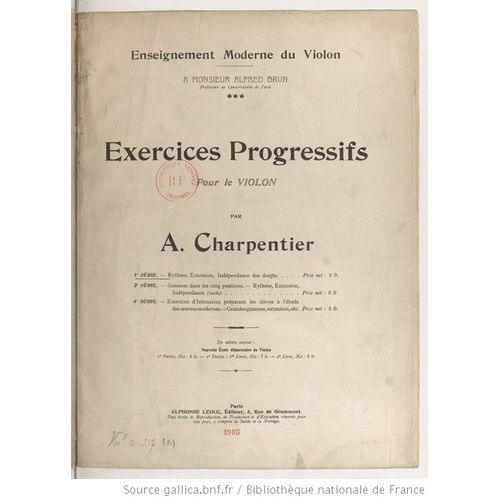 Enseignement Moderne Du Violon Exercices Progressifs D'intonation Grandes Gammes Extensions