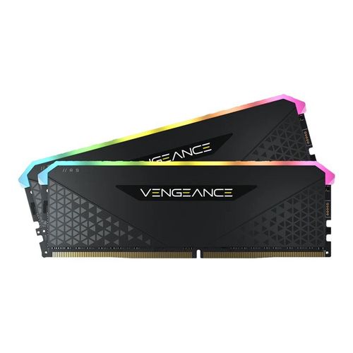 CORSAIR Vengeance RGB RS - DDR4 - kit - 64 Go: 2 x 32 Go - DIMM 288 broches - 1800 MHz / PC4-28800 - CL18 - 1.35 V - mémoire sans tampon - non ECC - noir