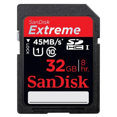Carte mémoire sandisk extrême 45 mb/s 1 32gb