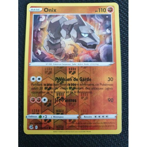 Pokemon Onix Reverse 138 / 264 Poing De Fusion Eb08