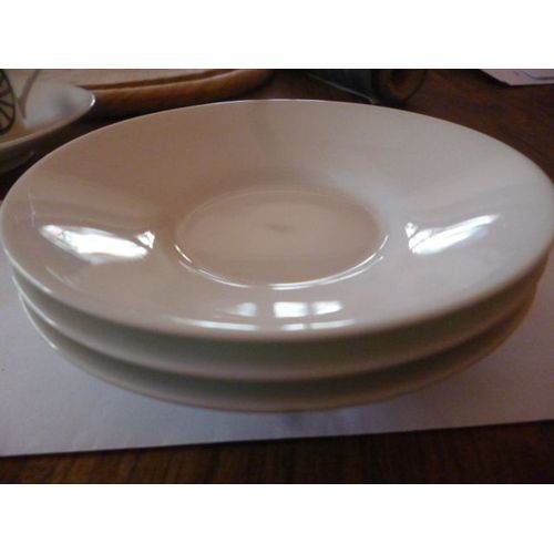 Trois Soucoupes En Porcelaine De Limoges:Ancienne Fabrique Royale