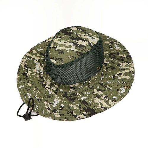 Bob De Camouflage En Plein Air,Chapeaux De Pêcheur,Pare-Soleil À Large Bord,Pêche,Camping,Casquette Creuse - Type A