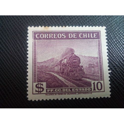 Timbre Chili Yt 177 A Chemins De Fer Nationaux 1940 ( 071105 )