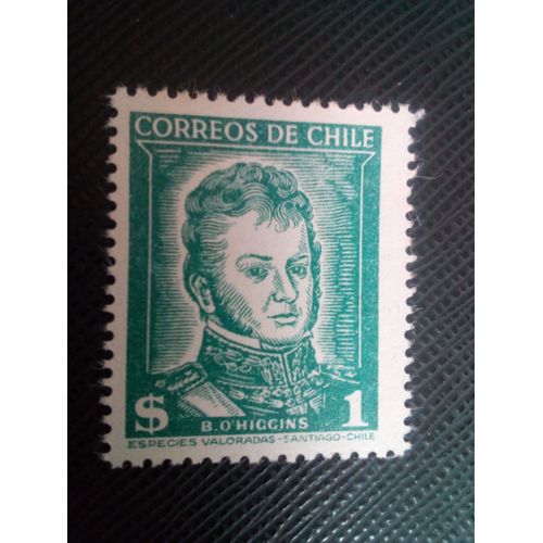 Timbre Chili Yt 232 Bernardo O'higgins (1776-1842) 1952 ( 071105 )