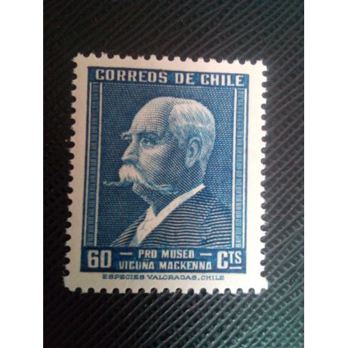 Timbre Chili Yt 224 B. Vicuña Mackenna (1831-1886), Homme Politique 1949 ( 071105 )