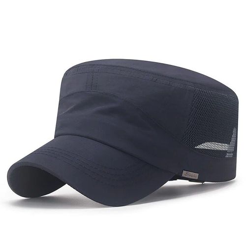 Casquette De Baseball En Maille À Vaccage Rapide Pour Homme,Fine,Dehors,Père,Pêche,Crème Solaire,Bord Incurvé,Voyage,Soleil,Haut Pio,Chapeau Militaire,Été,A34 - Type Cyan