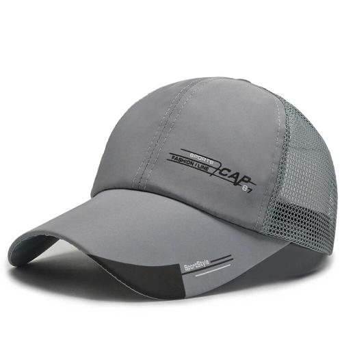 Casquette De Baseball En Polyester Pour Homme,Réglable,Respirant,Pour Camping,Pêche,Html,Multicolore,56-60cm - Type Grey