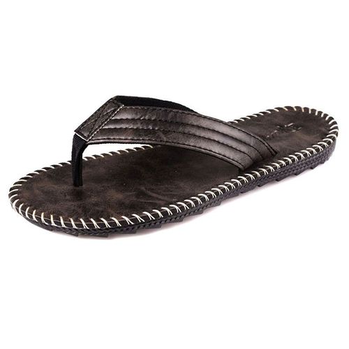 Tongs D'été En Cuir Pu Pour Hommes,Pantoufles Vent Et Sandales Britanniques,Optique Non Ald,Chaussures De Plage À Talon Plat Astronomique