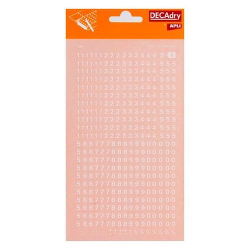 Chiffres Transfert Blanc 4mm - Apli Agipa