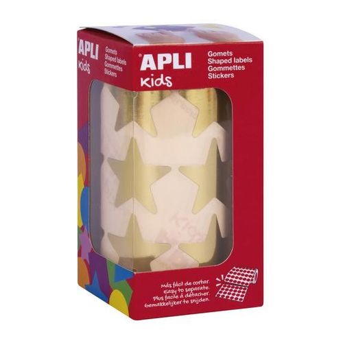 Gommettes Rouleau Etoile 33 Mm Or X 708 - Apli Agipa
