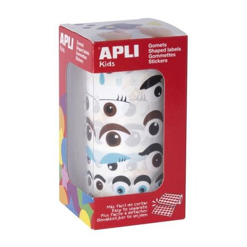 Gommettes Rouleau Yeux Couleurs Et Tailles Assorties X 900 - Apli Agipa