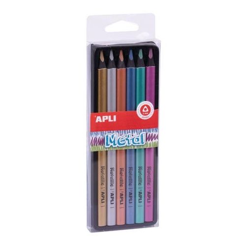 Set De Crayons Couleurs Assorties Fluo 6 Pièces