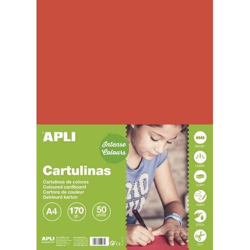 Cartons Rouge A4 170g 50 Feuilles