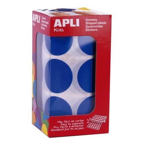 Gommettes Rouleau Rond Ø 33 Mm Bleu X 708 - Apli Agipa