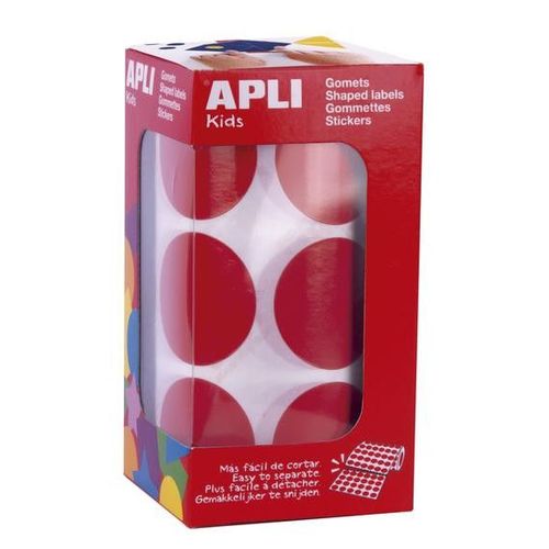 Gommettes Rouleau Rond Ø 33 Mm Rouge X 708 - Apli Agipa