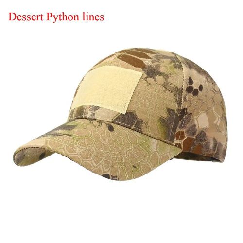 Casquette De Camouflage Tactique,1 Pièce,Sangle Réglable,Chapeau À Rayures Simples,Chapeau De Sport De Plein Air,Chapeau De Soleil,Casquette Tactique De L'armée De - Type Dessert Python Lines