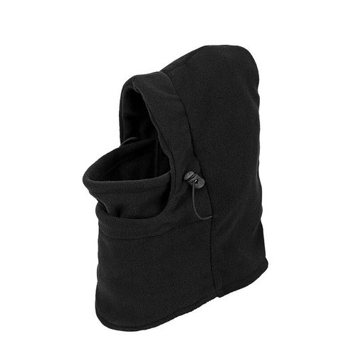 Casquette De Randonnée Coupe-Vent Pour Hommes,Cagoule Polaire Thermique Chaude D'hiver,Masque Facial,Chauffe-Cou Pour Vélo De Ski Moto,Chapeaux De Camping - Type Black