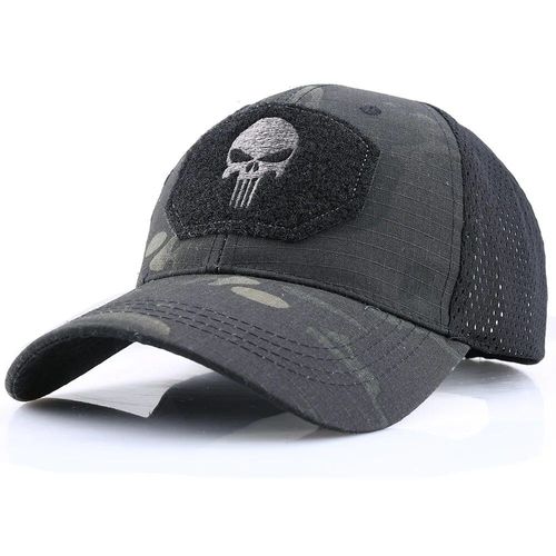 Casquette De Randonnée Réglable En Maille Respirante,Casquette De Crâne Tactique Militaire Camouflage Airsoft Pare-Soleil Camionneur Chapeau Chasse Baseball Snapback - Type Ly-Cap-02