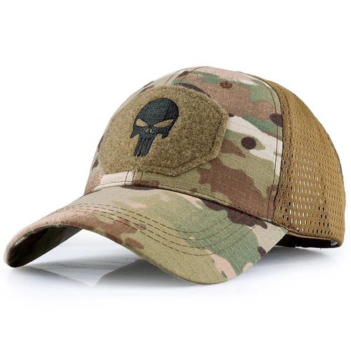 Casquette De Randonnée Réglable En Maille Respirante,Casquette De Crâne Tactique Militaire Camouflage Airsoft Pare-Soleil Camionneur Chapeau Chasse Baseball Snapback - Type Ly-Cap-05
