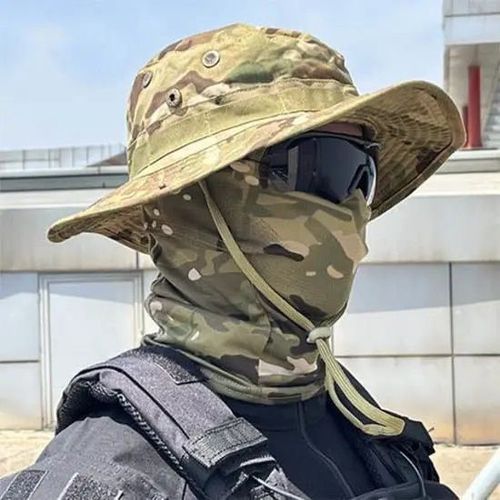 Casquette De Sniper Tactique Militaire Airsoft,Couvre-Chef De L'armée,Camouflage Pour Hommes Et Femmes,Chapeaux De Soleil,Cagoule D'extérieur,Seau Boonie,Masque X043 - Type Cp