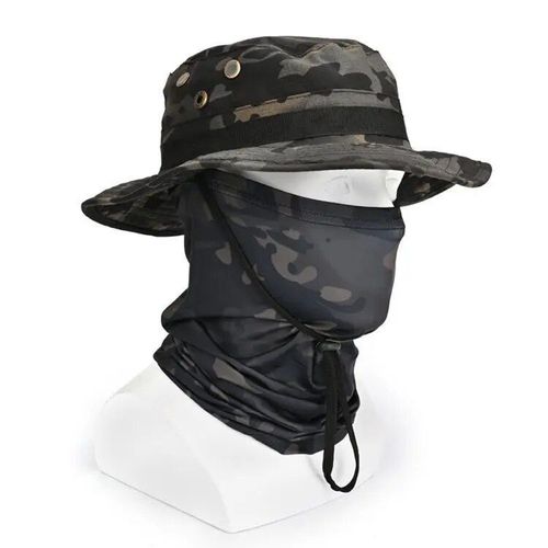 Casquette De Sniper Tactique Militaire Airsoft,Couvre-Chef De L'armée,Camouflage Pour Hommes Et Femmes,Chapeaux De Soleil,Cagoule D'extérieur,Seau Boonie,Masque X043 - Type Cpb