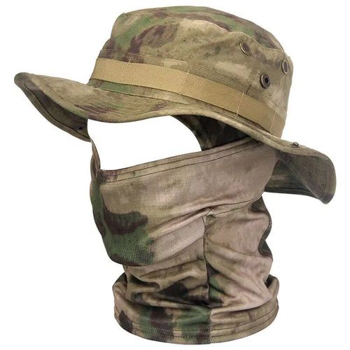 Casquette De Sniper Tactique Militaire Airsoft,Couvre-Chef De L'armée,Camouflage Pour Hommes Et Femmes,Chapeaux De Soleil,Cagoule D'extérieur,Seau Boonie,Masque X043 - Type At