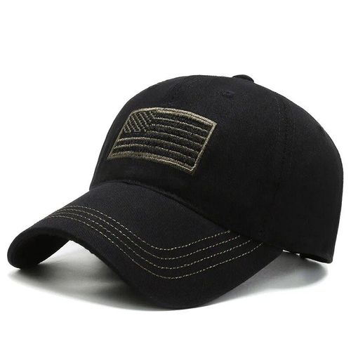 Casquette De Sport En Plein Air Brodée Pour Hommes,Chapeaux De Canard Fins,Casquette De L'armée De Baseball,Chapeaux De Cyclisme,Course À Pied,Randonnée,Pare-Soleil,Langue - Type Black