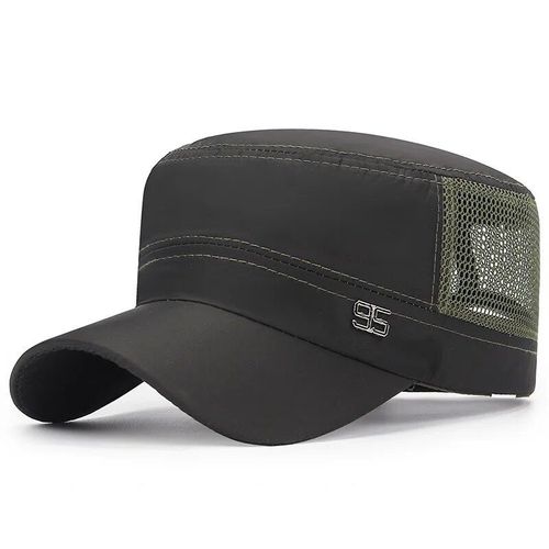 Casquette Militaire À Dessus Plat En Coton Lavé Pour Hommes Et Femmes,Casquettes De Poisson En Plein Air Réglables,Casquette De L'armée Des Cadets,Chapeaux De L'armée Rétro,Sophia - Type Green