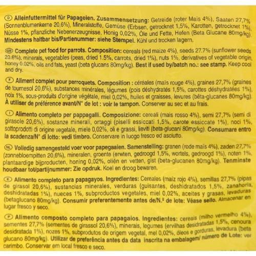 Vitakraft Menu Alimentation Complete Pour Perroquets - 5x900g