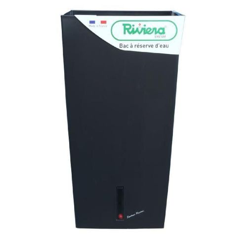 Riviera Pot De Fleurs Carré Eva New En Plastique - 37 X 37 X H 68.5 Cm - 69 L - Noir