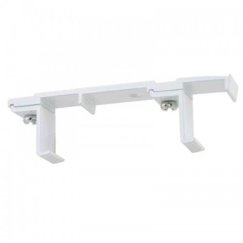 Support double de tringle à rideau - aluminium - Duralac - Blanc Boulet