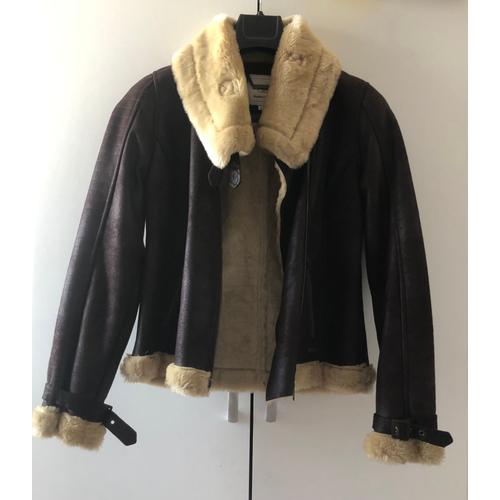 Blouson Marron Et Beige Femme Pépé Jean