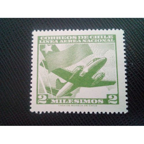 Timbre Chili Yt Pa 192 Avion Et Drapeau 1960 ( 071105 )