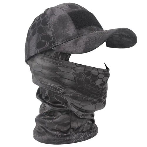 Casquettes De Baseball Dularmy Pour Hommes Et Femmes,Capuche Militaire,Chapeaux De Soleil D'été Snapback,Cagoule Camsolomon Extérieure,Demi-Masque De Ski,2022 - Type Black Python