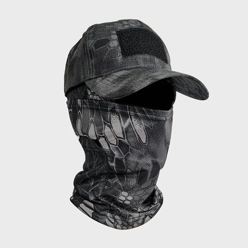 Casquettes De Baseball Dularmy Pour Hommes Et Femmes,Chapeaux De Soleil D'été,Cagoule Camsolomon,Demi-Masque De Ski,Capuche Militaire,Extérieur,2023 - Type Python Black